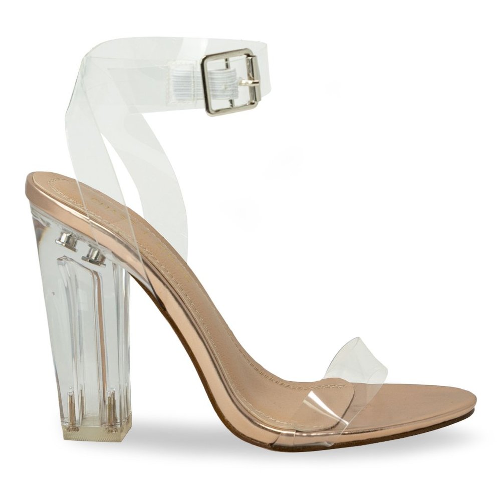 Women's Ankle Strap Stiletto Open Toe Sandals Sexy Triple Strappy High H…